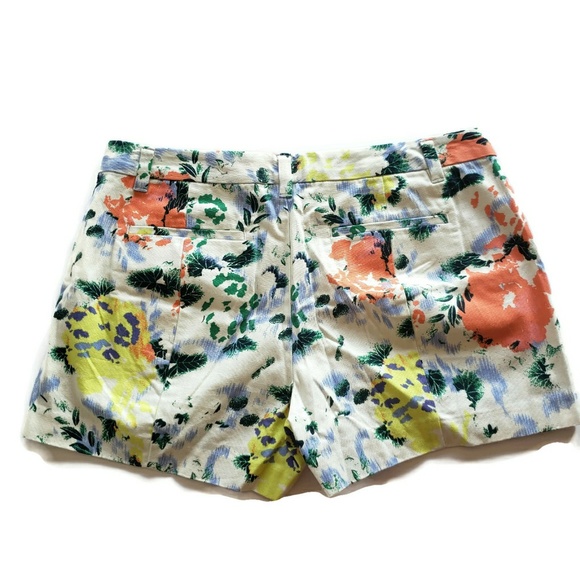 Gap White Shorts Floral Print womens size 4 - Picture 2 of 8